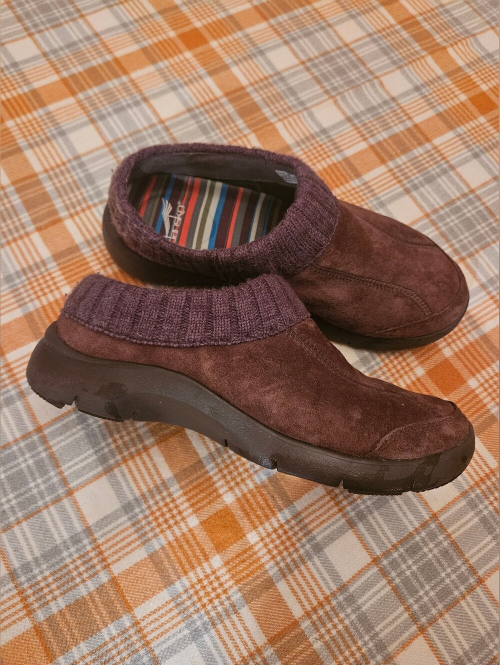 Dansko Eartha Brown Suede Slip-on Clogs